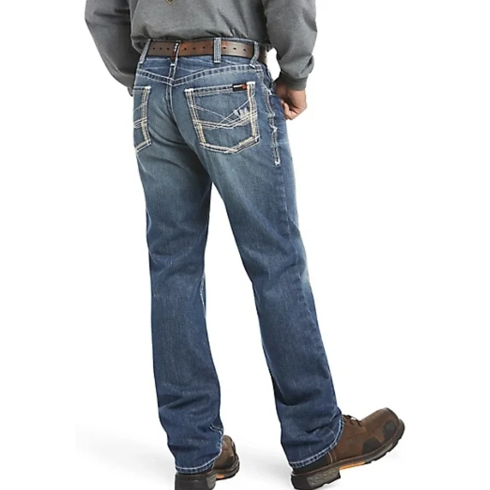 Ariat Men's FR‎ M4 Relaxed Ridgeline Boot Cut Jean Relaxed Fit Low Rise Sz 44/30